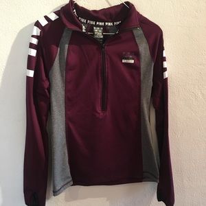 Maroon quarter zip from PINK
